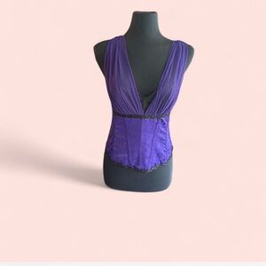 Shirley of Hollywood Purple Lace Bra Top